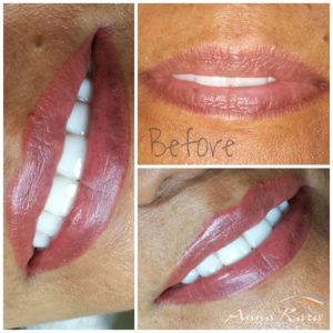 رنگ تاتو رژ لب برای پوست تیره